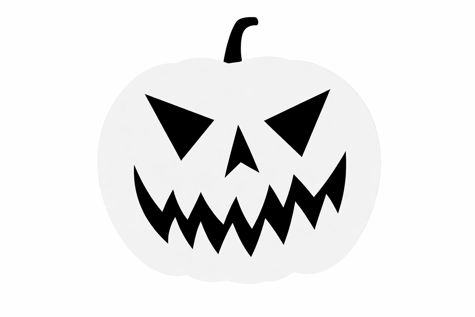 Трафарет на Хэллоуин Тыква пластиковый 20х16 см Серый (16605)