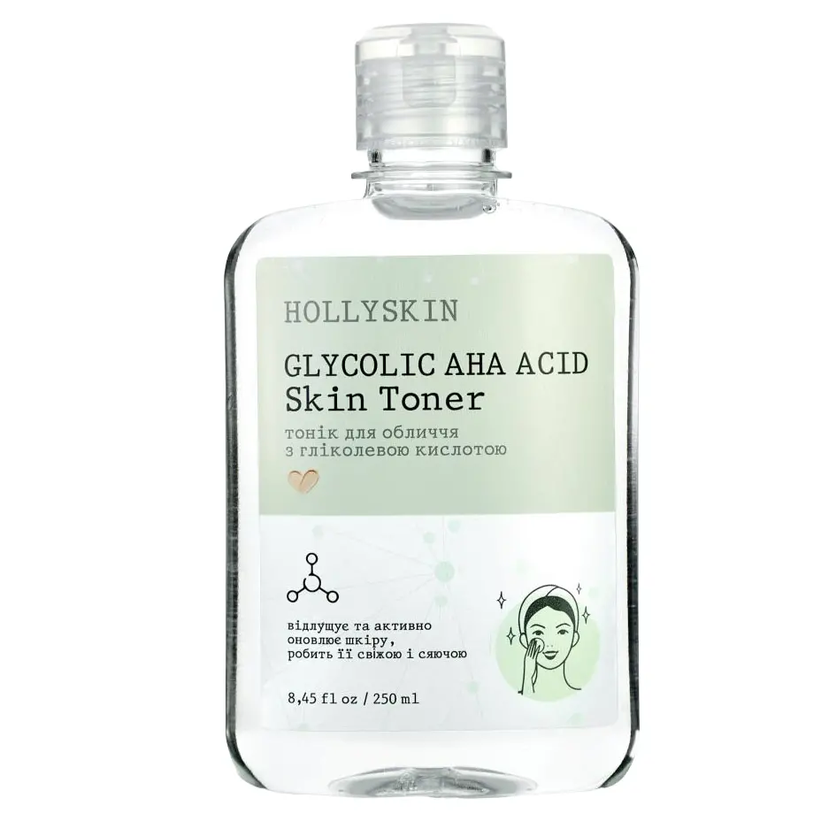 Тоник для лица HOLLYSKIN Glycolic AHA Acid Skin Toner 250 мл (14331590)