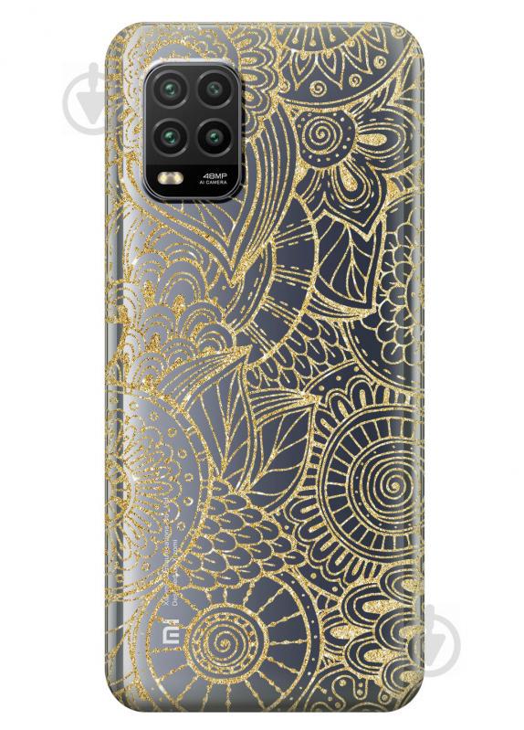 Cиликоновый чехол iSwag для Xiaomi Mi 10 Lite Золотая мандала (KS2232)