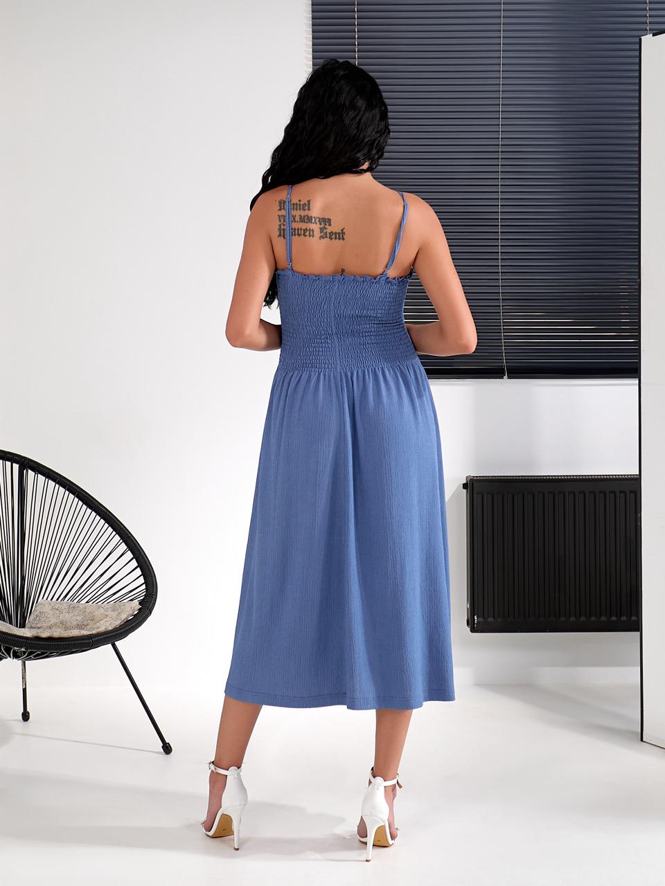 Сарафан жіночий літний Sarko Дріада жатка M/L Холодна лаванда (00015) - фото 4 Сарафан жіночий літний Sarko Дріада жатка M/L Холодна лаванда (00015) - фото 4