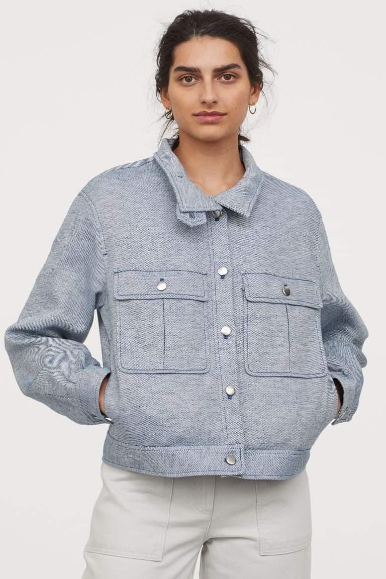 Куртка женская H&M XS Голубой (850562001b45)