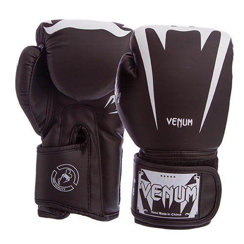 Перчатки боксерские Venum BO-8349 8 oz Черно-белый (37429452)