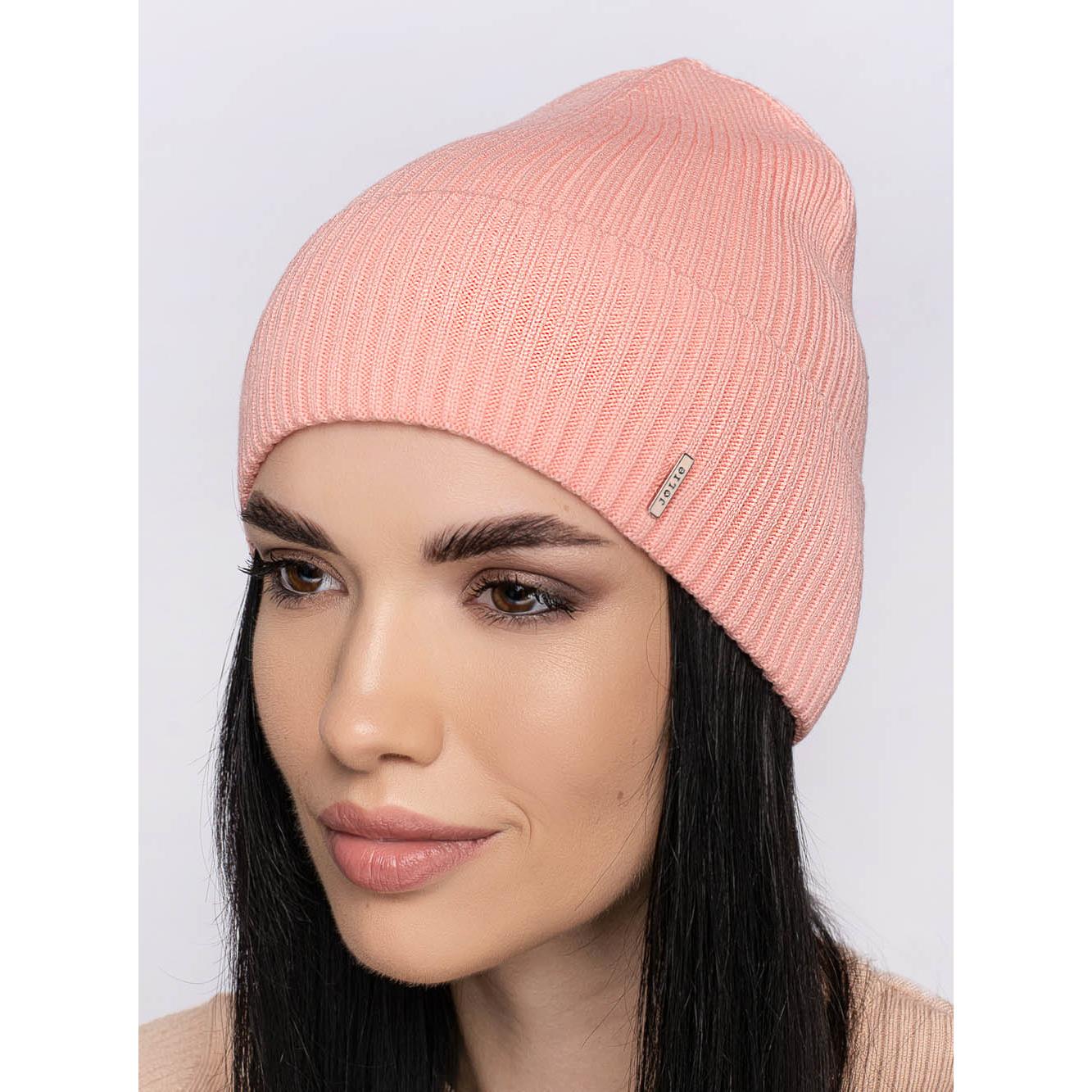 Шапка вискозная женская Leks Квест one size Бледно-морковный