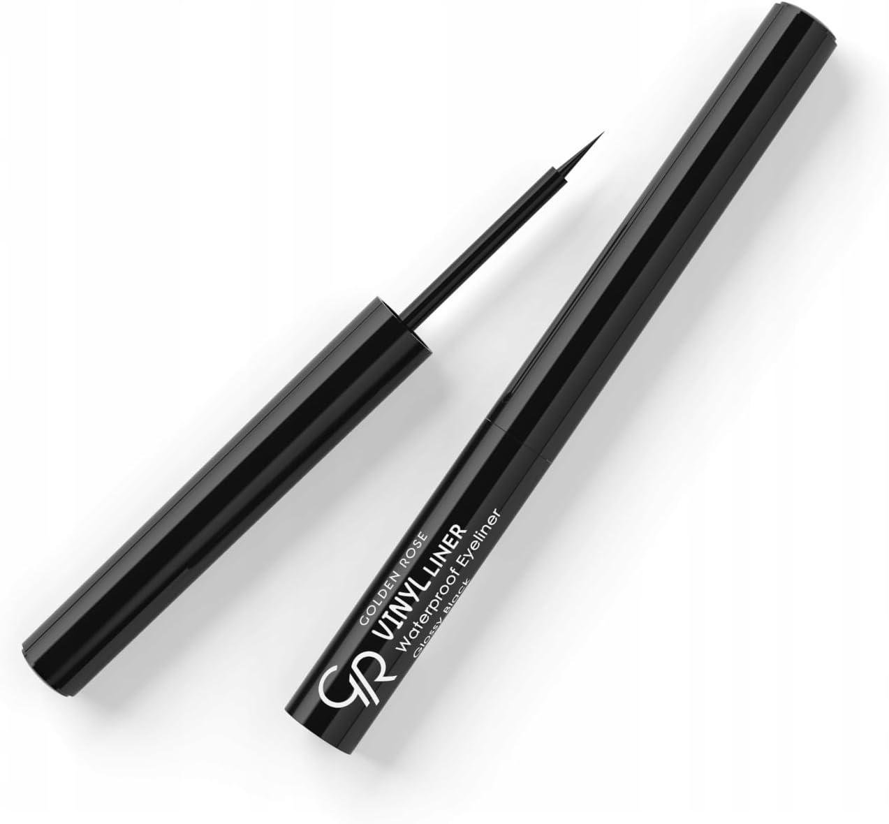 Підводки для очей Golden Rose Vinyl Liner Waterproof Eyeliner Glossy Black (8691190965839) - фото 2