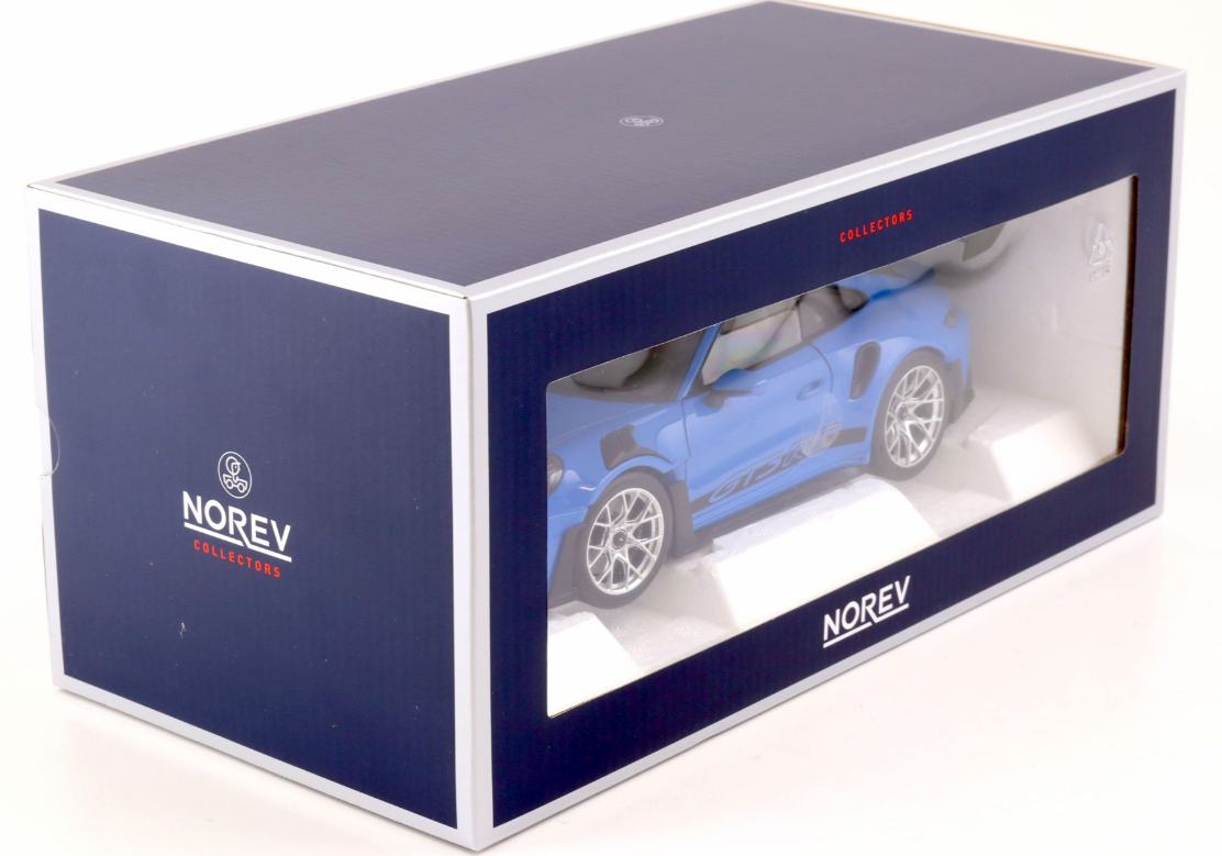 Модель автомобіля Norev 1:18 Porsche 911 992 GT3 RS Coupe Shark Blue (187358) - фото 5