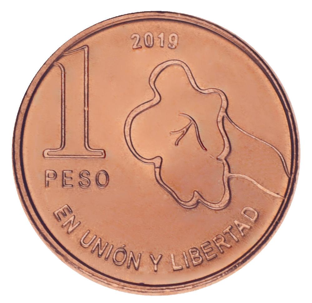 Коллекционная монета Аргентина 1 песо 2019 UNC (М17517)