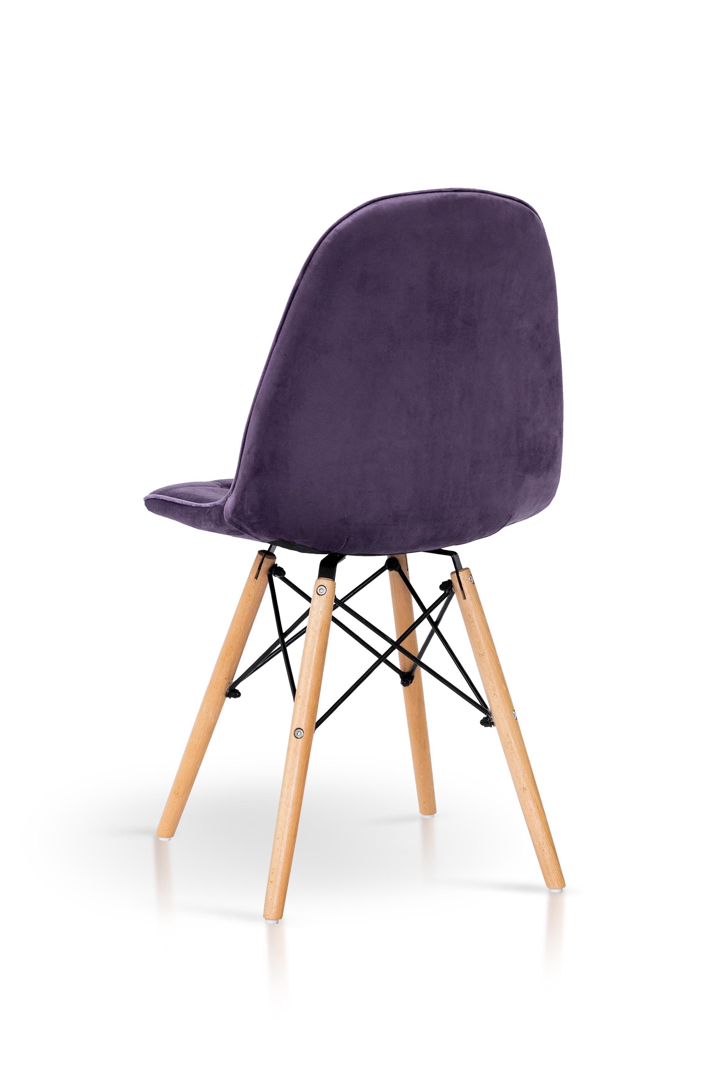 Стілець для кухні та вітальні Джастін Justin велюр 460х840х500 мм Бузковий (GAА0052509) - фото 4 Стілець для кухні та вітальні Джастін Justin велюр 460х840х500 мм Бузковий (GAА0052509) - фото 4