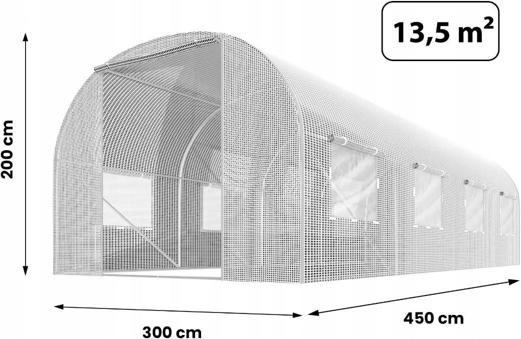 Плівка поліетиленова армована для теплиці 13,5 м² 300х450 см - фото 2