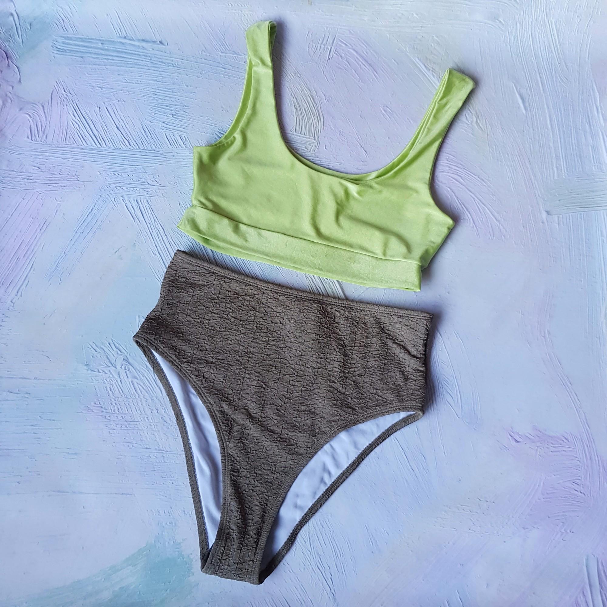Купальник роздільний Boohoo 9400 з топом M р. 44 Зелений