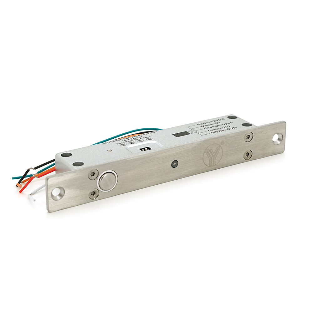 Замок электроригельный Yli Electronic YB-500A 12V открыт для дверей с ключом (12229)