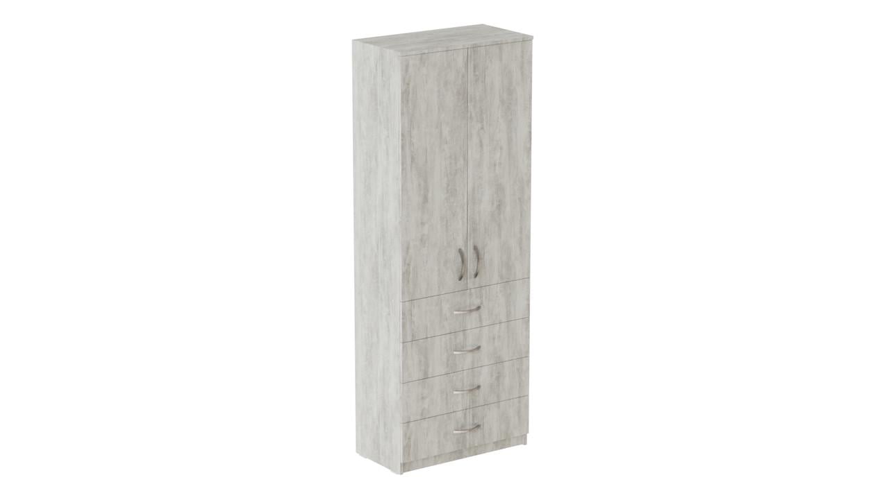 Шкаф Ferrum-decor Анжело на 3 полки с 2 дверями и 4 ящиками ДСП 16 мм 1900x700x380 мм Бетон (FRD-105030) Шкаф Ferrum-decor Анжело на 3 полки с 2 дверями и 4 ящиками ДСП 16 мм 1900x700x380 мм Бетон (FRD-105030)