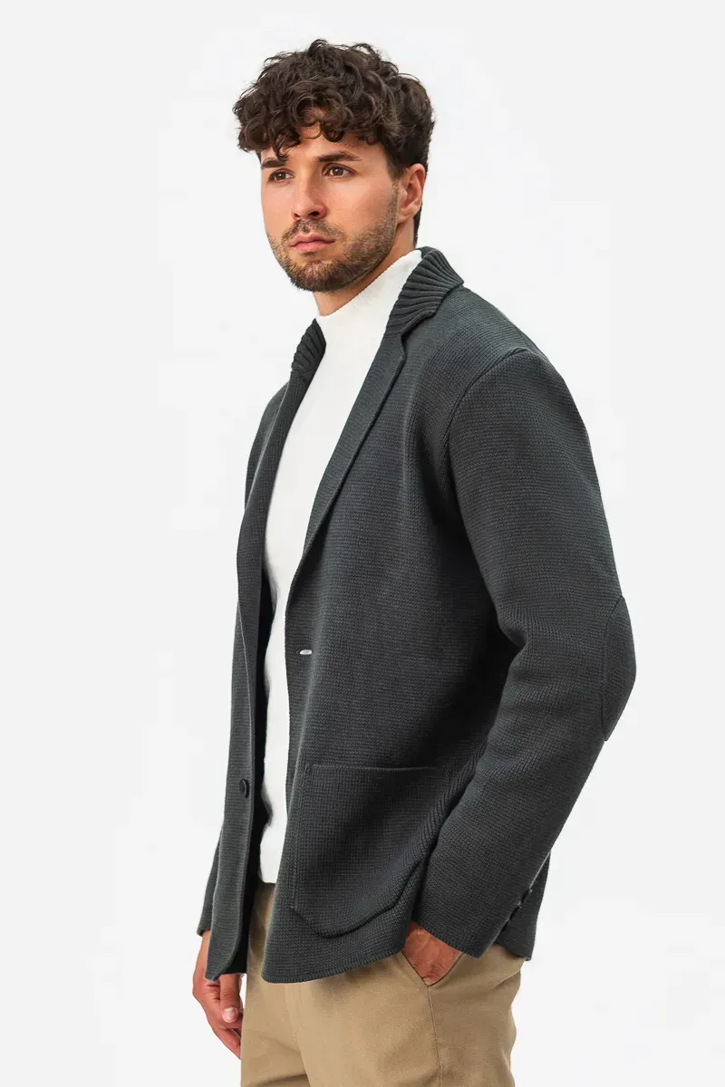 Пиджак трикотажный SVTR р. 48 Темно-серый (393)