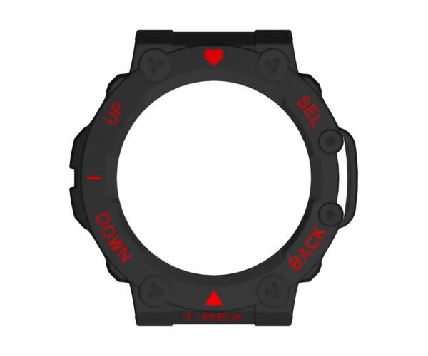 Чехол защитный TPU без стекла на экран для Amazfit T-Rex 2 Черно-красный