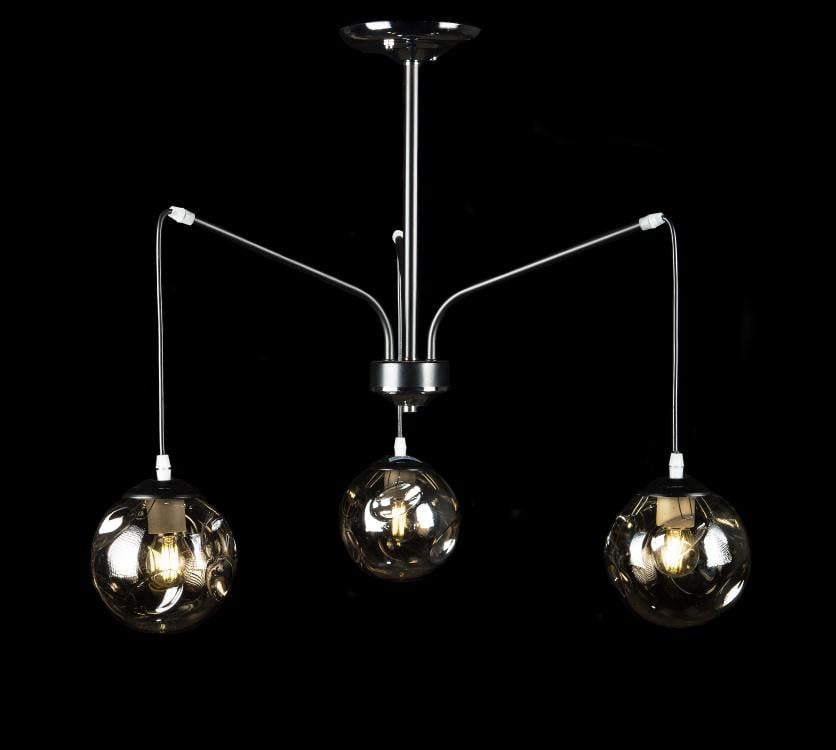 Люстра с плафонами Ray L9752B/3 BLK+CR (IR006328)