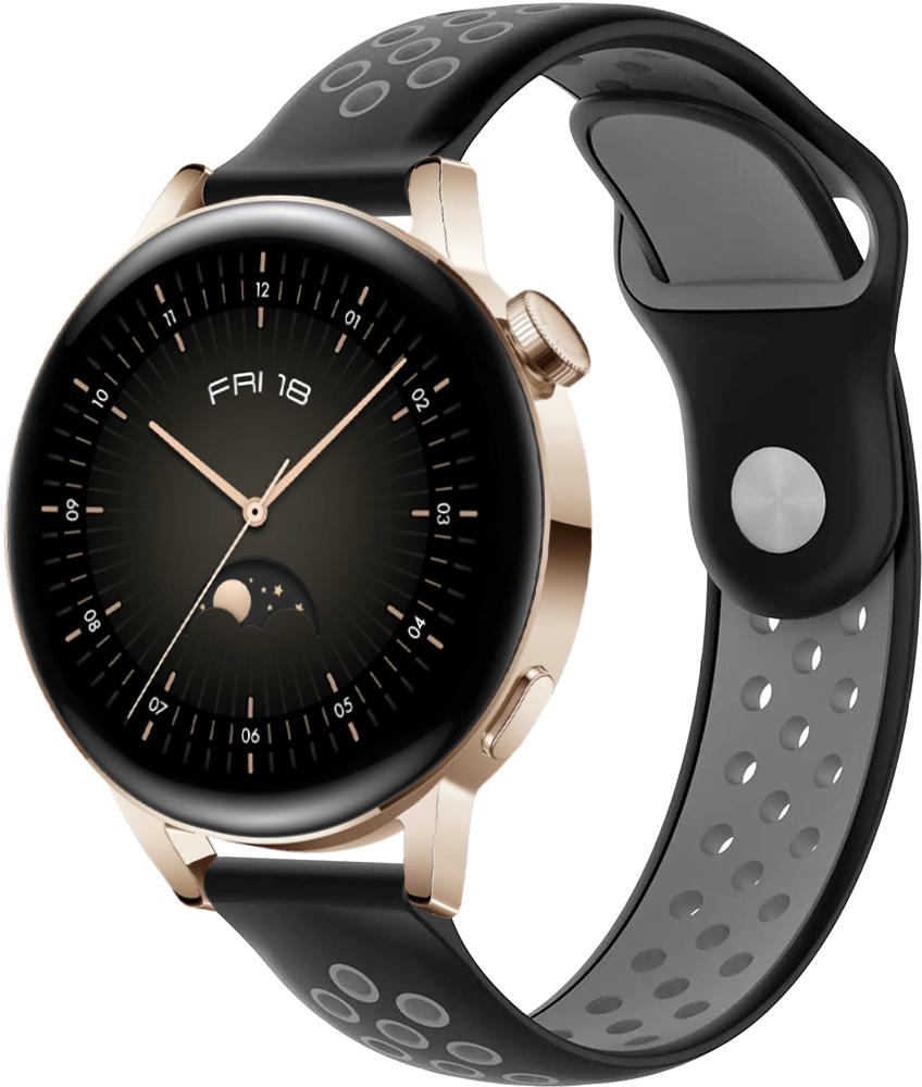 Ремешок Sport для Huawei Watch GT3 42 мм Black Grey (26248-53)
