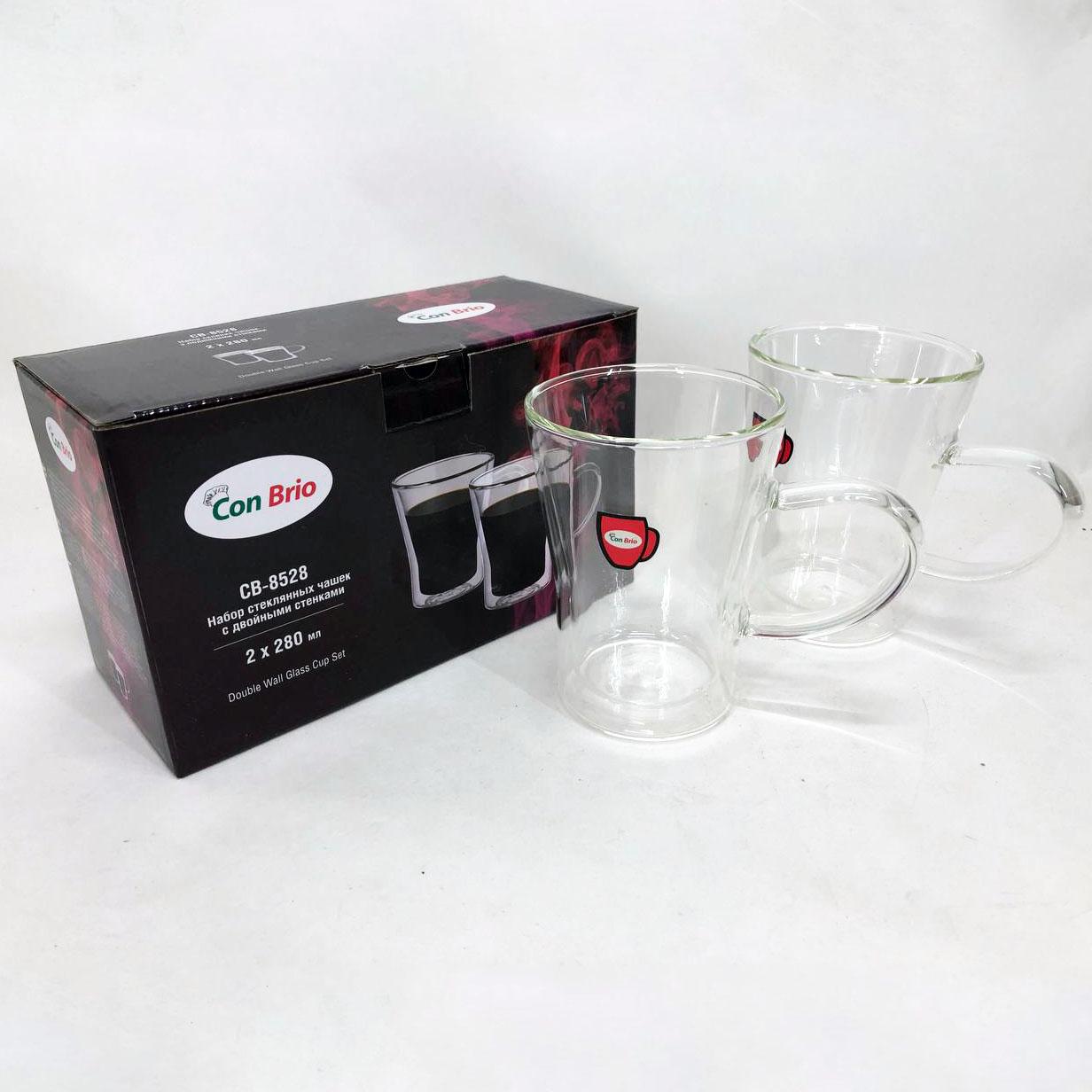 Чашки з подвійними стінками Con Brio 2 шт./280 мл (CB-8528) - фото 6