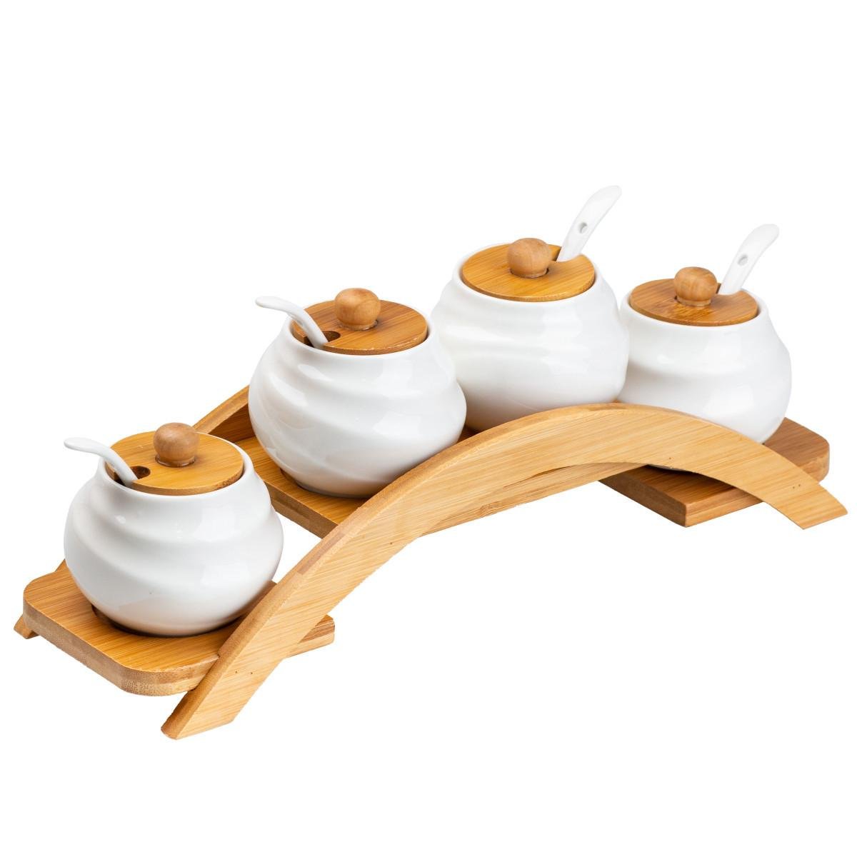 Набор специй с крышками и ложками 4 шт. по 200 мл (HP-1200) - фото 3