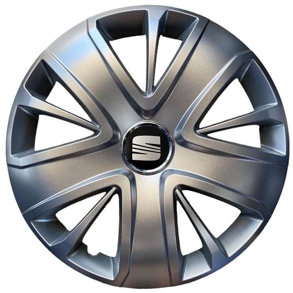 Колпаки SJS с логотипом Seat 428 R16 4 шт. Серебряный (31006277)