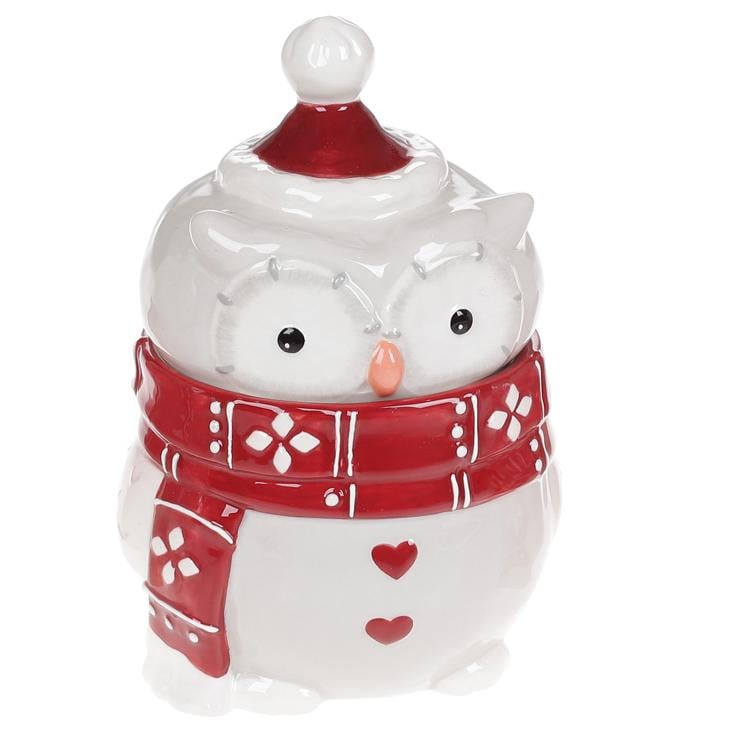 Банка керамічна BonaDi Мудра сова 0,35 л Червоний (834-308)