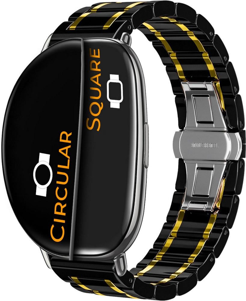 Ремінець керамічний Ceramo для ZEPP E Square/Circular Black/Gold (28745-02) Ремінець керамічний Ceramo для ZEPP E Square/Circular Black/Gold (28745-02)