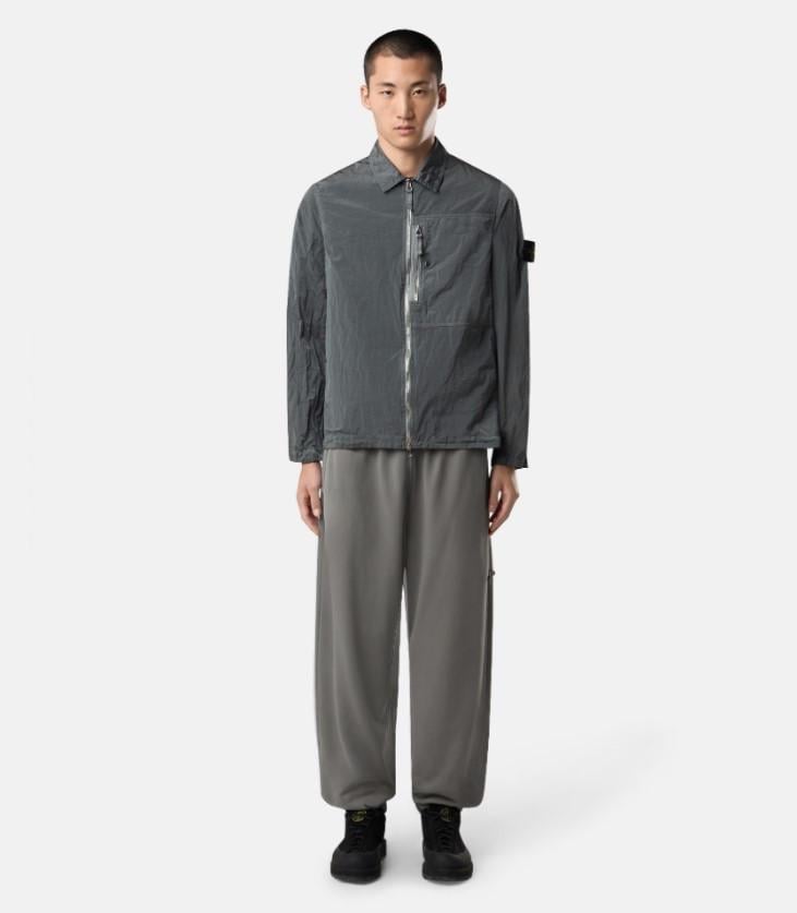 Рубашка-овершот в стиле Stone Island 1200031 Nylon Metal cement (SI11001.2L)