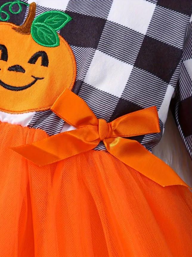 Карнавальный костюм на Хэллоуин платье с тыквой для девочки 5-6 г. (2780823224) - фото 3 Карнавальный костюм на Хэллоуин платье с тыквой для девочки 5-6 г. (2780823224) - фото 3