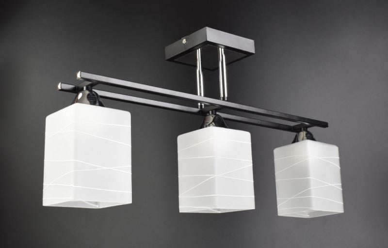 Люстра стельова на 3 лампочки 50611/3 Чорний (5-3 Чорний) Люстра стельова на 3 лампочки 50611/3 Чорний (5-3 Чорний)