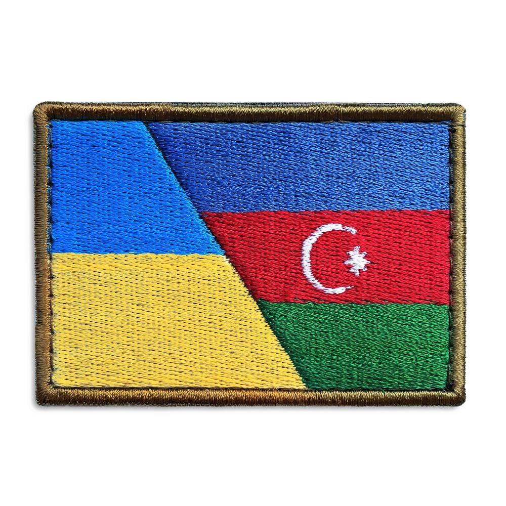 Шеврон на липучке флаг Украины и Азербайджана 5х8 см (19557) Шеврон на липучке флаг Украины и Азербайджана 5х8 см (19557)