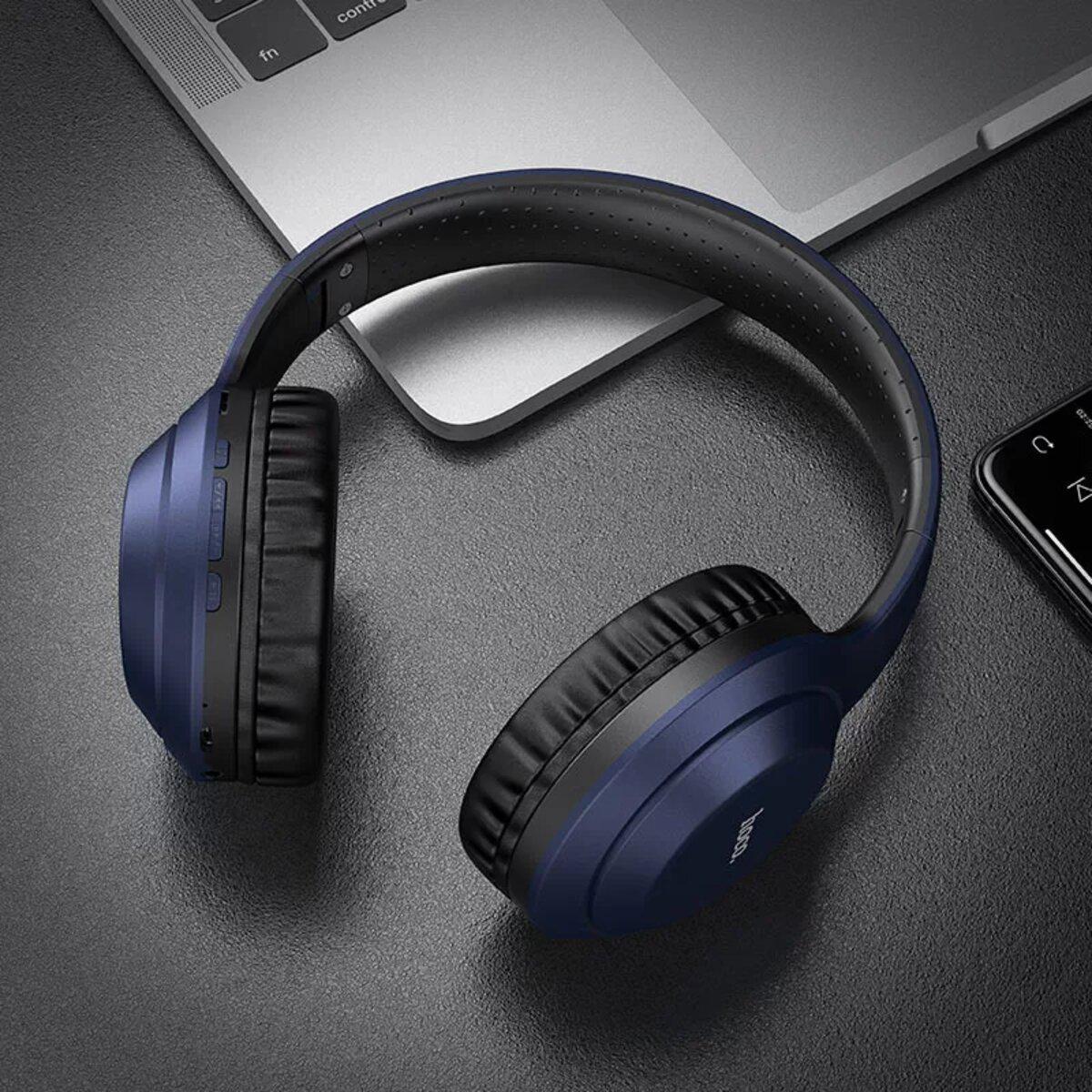 Беспроводные наушники HOCO W28 Cat Ear Wireless Headphones Bluetooth Blue (000121) - фото 2