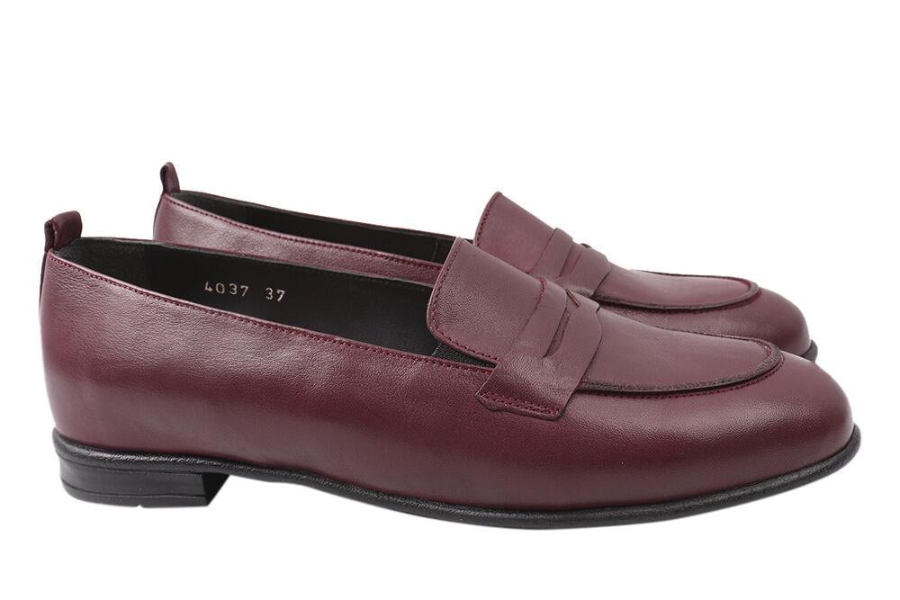 Туфли женские Molly Bessa из кожи на низком ходу р. 39 Бордовый (248-21DTC) Туфли женские Molly Bessa из кожи на низком ходу р. 39 Бордовый (248-21DTC)