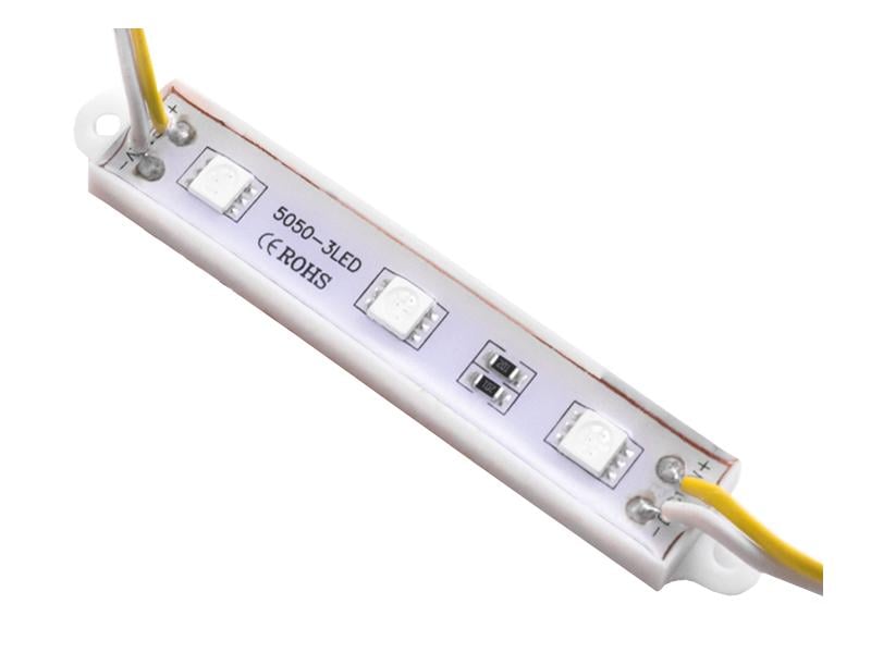 Светодиодный модуль SMD5050 3 LED 12В 0.72Вт IP65 желтый (1125)