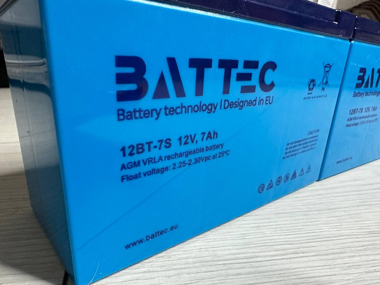 Аккумуляторна батарея к ИБП AGM BatTec 12 В 7 Ач - фото 3