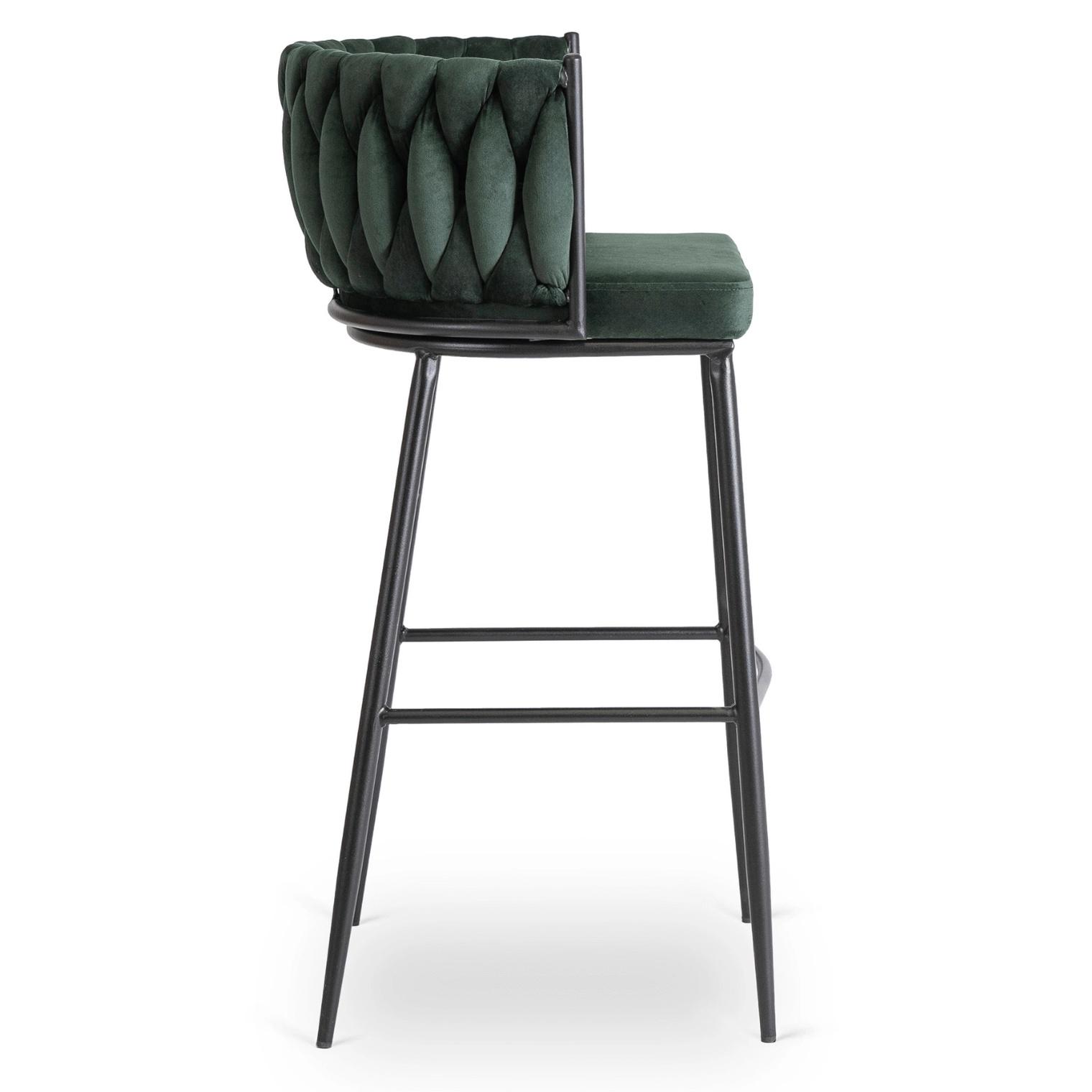 Барный стул Mebel Elite FLORES Welur Зеленый (ME.FLORES/Z/CZ/V/H) - фото 4 Барный стул Mebel Elite FLORES Welur Зеленый (ME.FLORES/Z/CZ/V/H) - фото 4