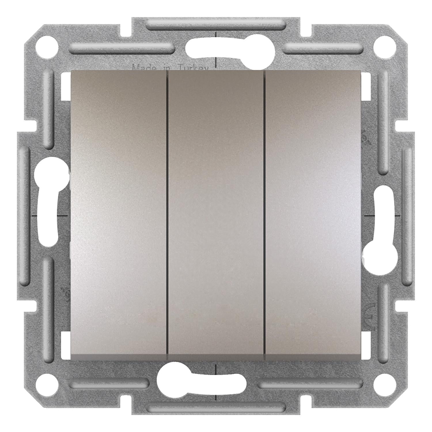 Выключатель трехклавишный Schneider Electric Asfora Бронзовый (EPH2100169) Выключатель трехклавишный Schneider Electric Asfora Бронзовый (EPH2100169)