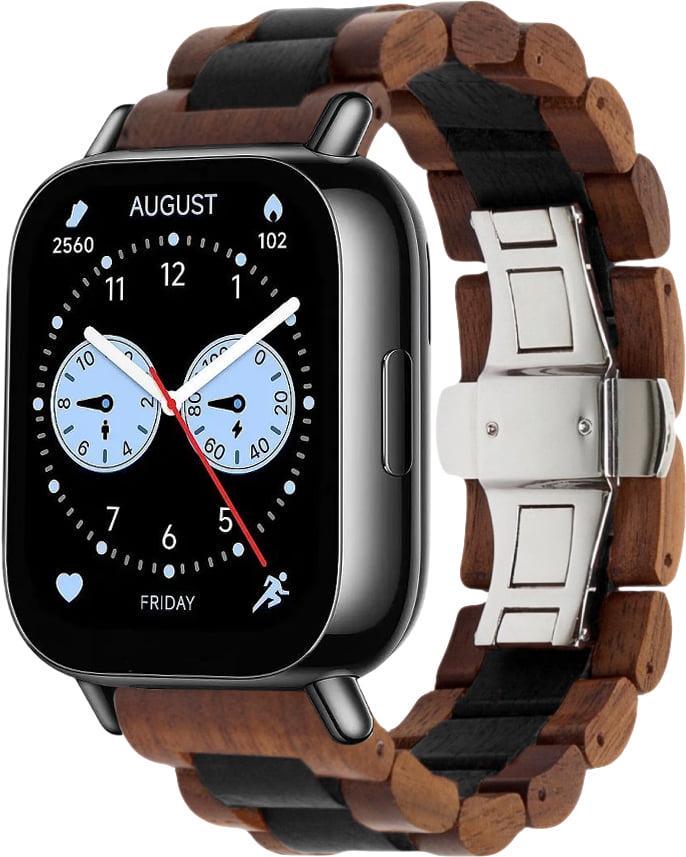 Ремешок деревянный WoodLock для Redmi Watch 5 Lite/5 Active Black Brown (40138-26)