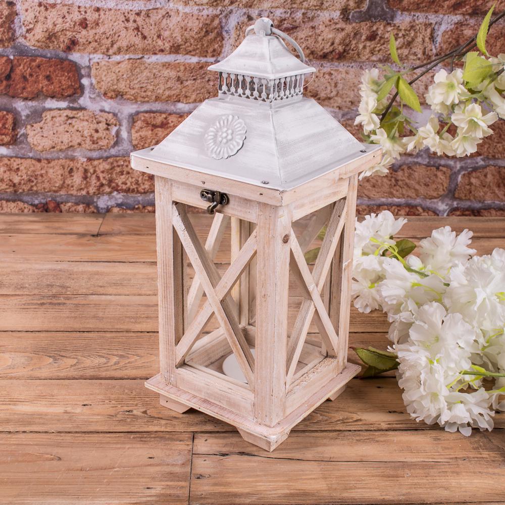 Фонарь-подсвечник одинарный Белый (1568)