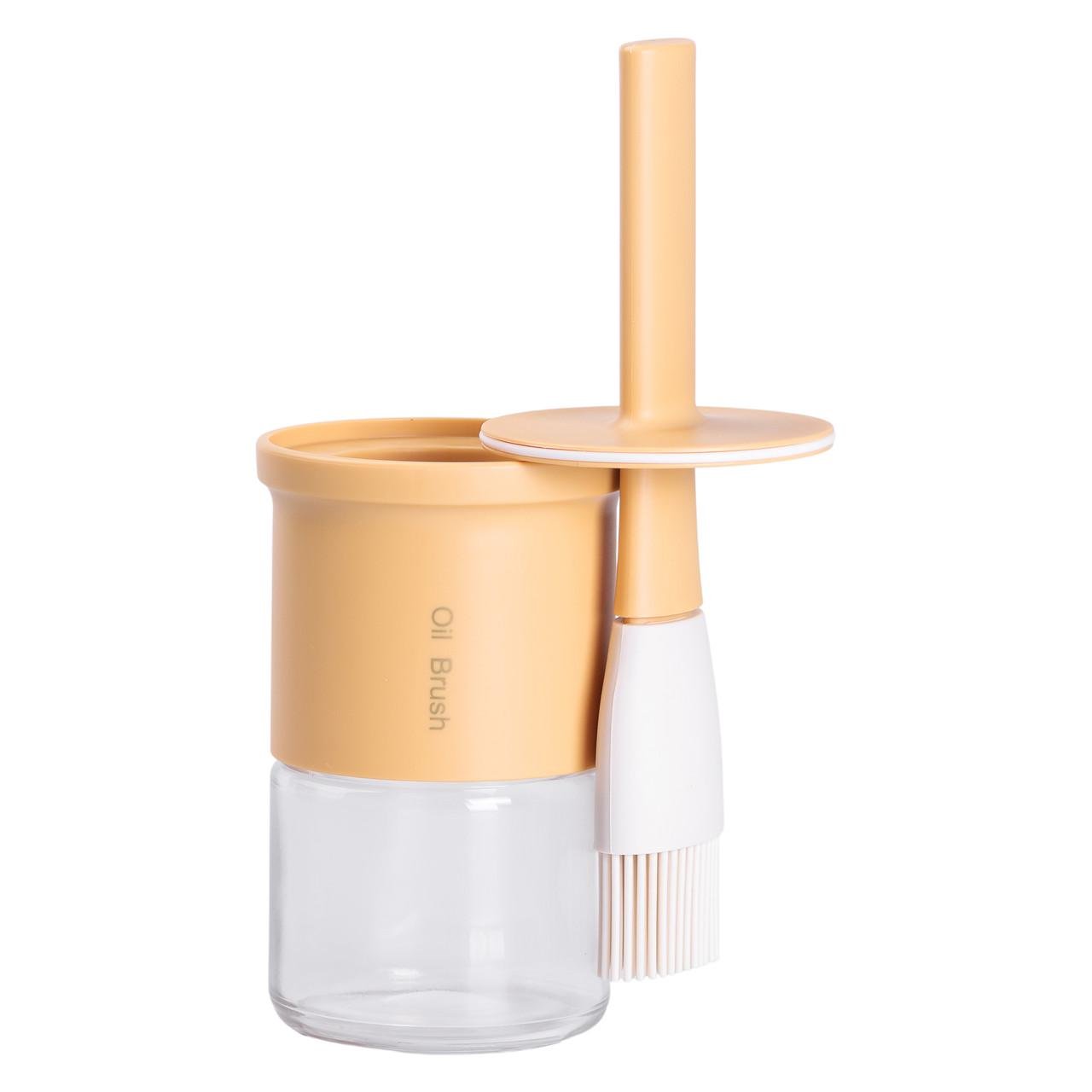 Банка для олії Oil Brush з силіконовим пензликом 300 мл Помаранчевий (HP-34-11Y) - фото 5 Банка для олії Oil Brush з силіконовим пензликом 300 мл Помаранчевий (HP-34-11Y) - фото 5