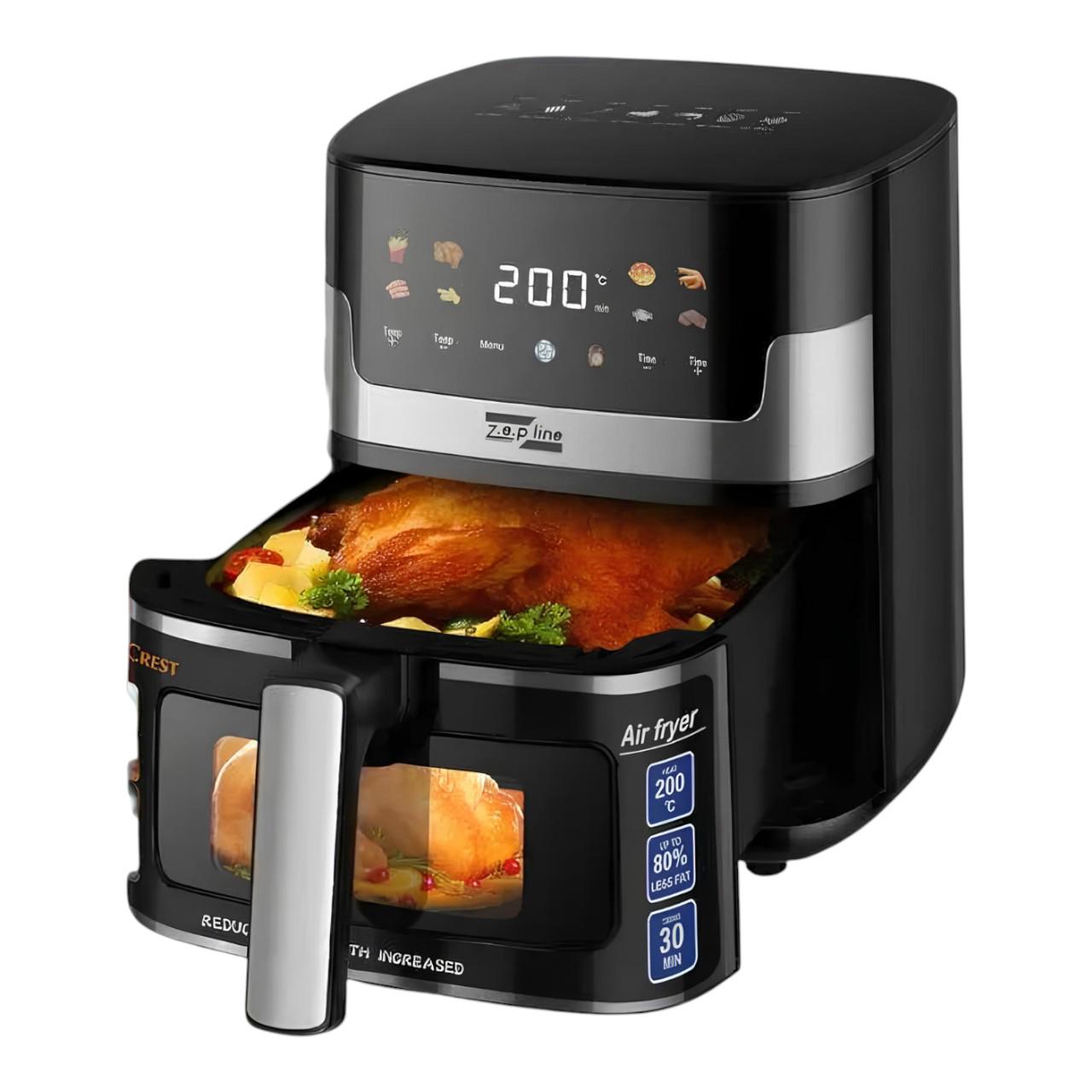 Аерофритюрниця-мультипіч Zepline ZP-215 з антипригарним покриттям та сенсорним дисплеєм 3500 Вт 8 л (є292) - фото 6 Аерофритюрниця-мультипіч Zepline ZP-215 з антипригарним покриттям та сенсорним дисплеєм 3500 Вт 8 л (є292) - фото 6