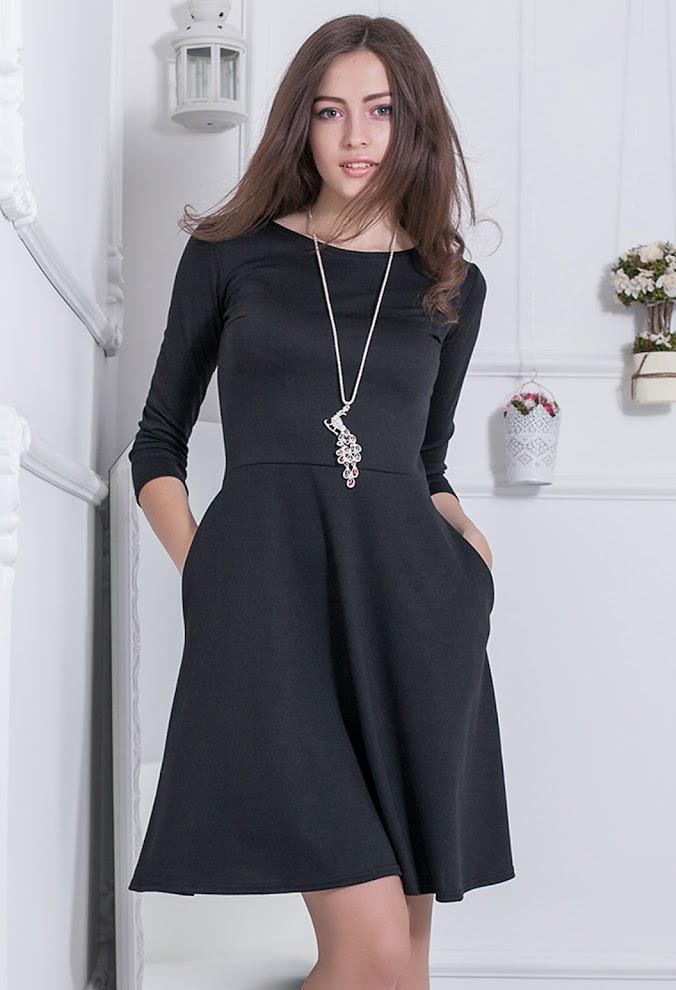Платье женское Podium Fenberries 13746-BLACK S Черный