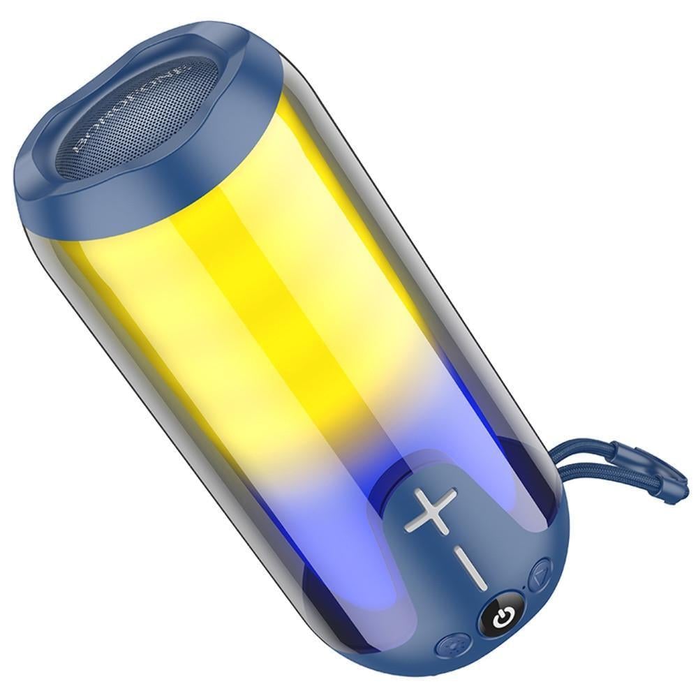 Портативная колонка Bluetooth Borofone BR33 TWS с LED подсветкой Синий