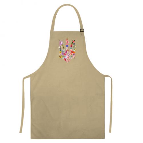 Фартух Квітучий Герб України Бежевий (11594963-11-44861) - фото 1 Фартух Квітучий Герб України Бежевий (11594963-11-44861) - фото 1
