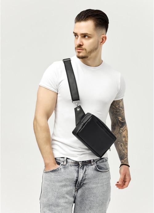 Сумка мужская экокожа водостойкая Черный (2618898452)