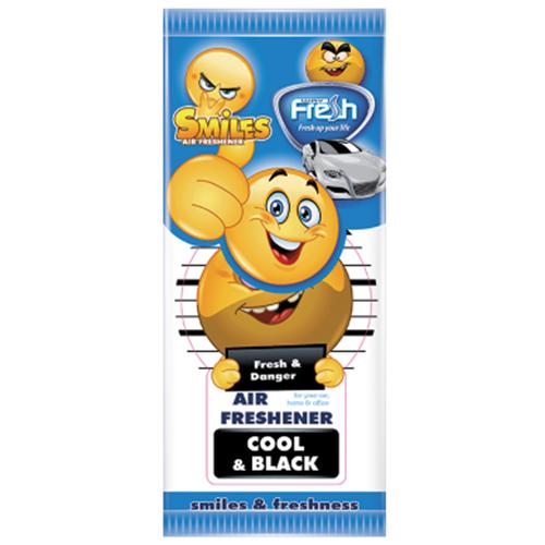 Освежитель воздуха сухой лист Fresh Way SMILES DRY Cool & Black (00000032006)