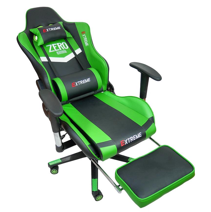 Крісло комп'ютерне геймерське Extreme Zero Чорний/Зелений (10629786)