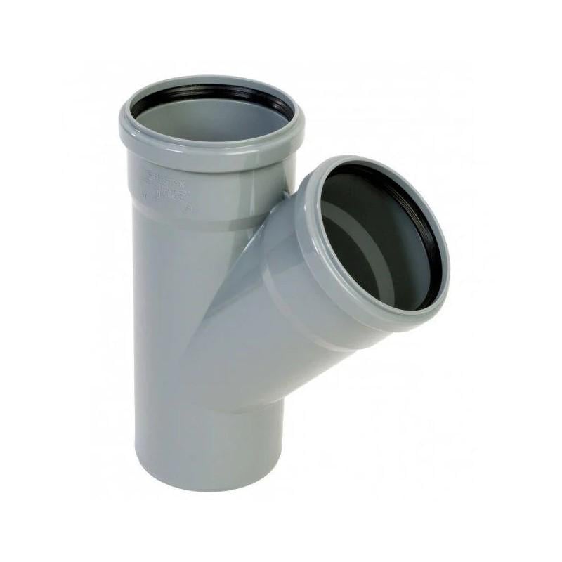 Трійник Uniplast 110х110 мм 45° (6044167) Трійник Uniplast 110х110 мм 45° (6044167)