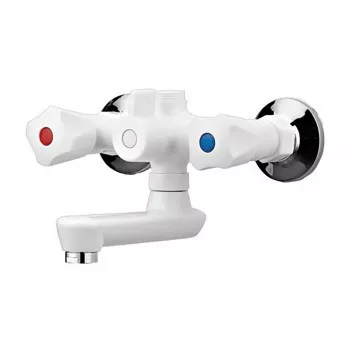 Смеситель для ванны SLAT SL T-E142W Белый/Хром (SQ-1036017) - фото 2