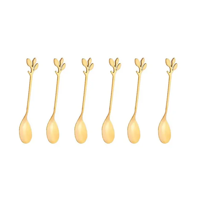 Набор чайных ложек 6 пр. Золотистый (13949119) - фото 10 Набор чайных ложек 6 пр. Золотистый (13949119) - фото 10