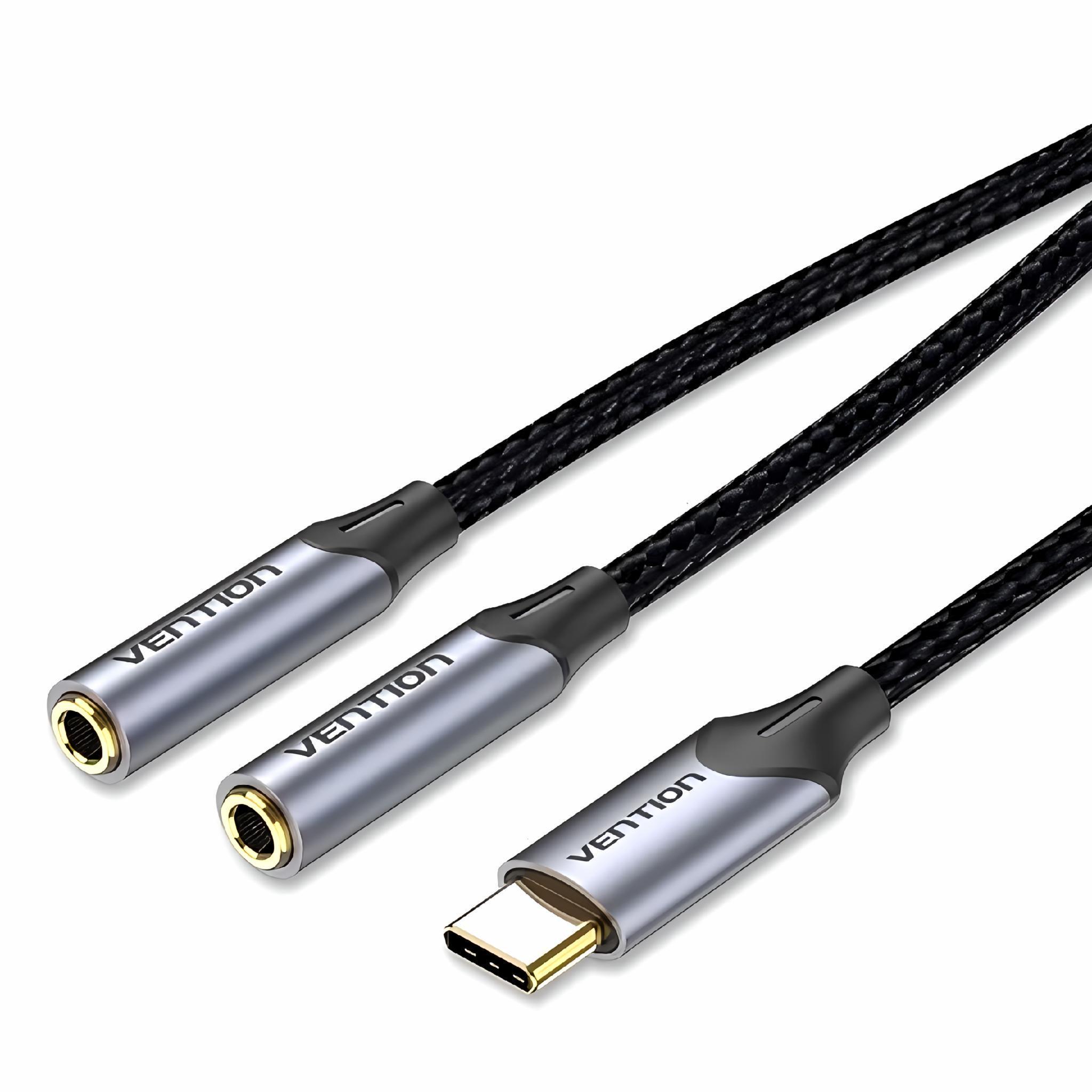 Кабель Vention USB Type-C - 3,5 мм 0,6 м Black (BGNHY)
