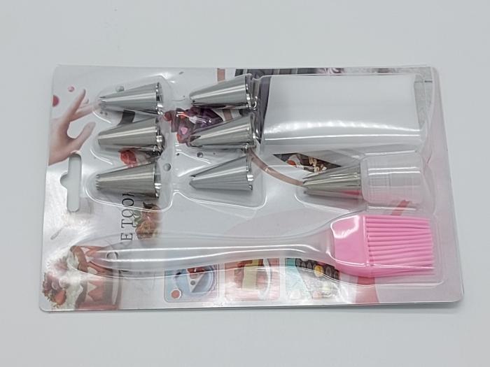 Мешок кондитерский силиконовый многоразовый для крема с металлическими насадками 7 шт. (20010) - фото 3 Мешок кондитерский силиконовый многоразовый для крема с металлическими насадками 7 шт. (20010) - фото 3