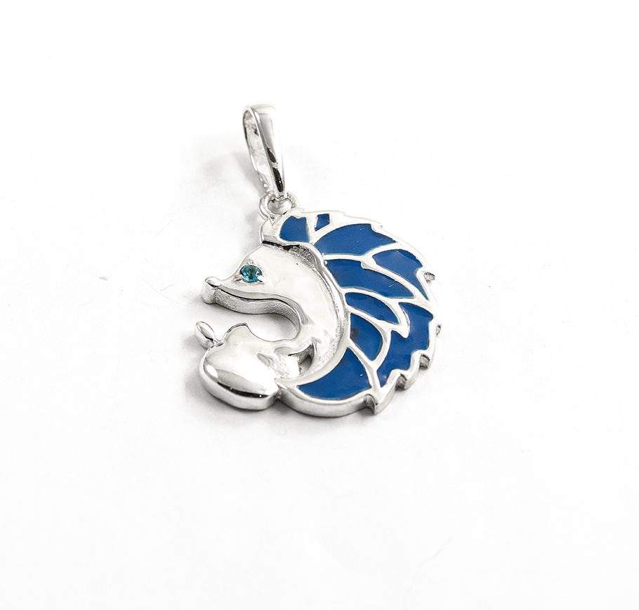 Кулон Maxi Silver 9501 Ежик с эмалью (89501)